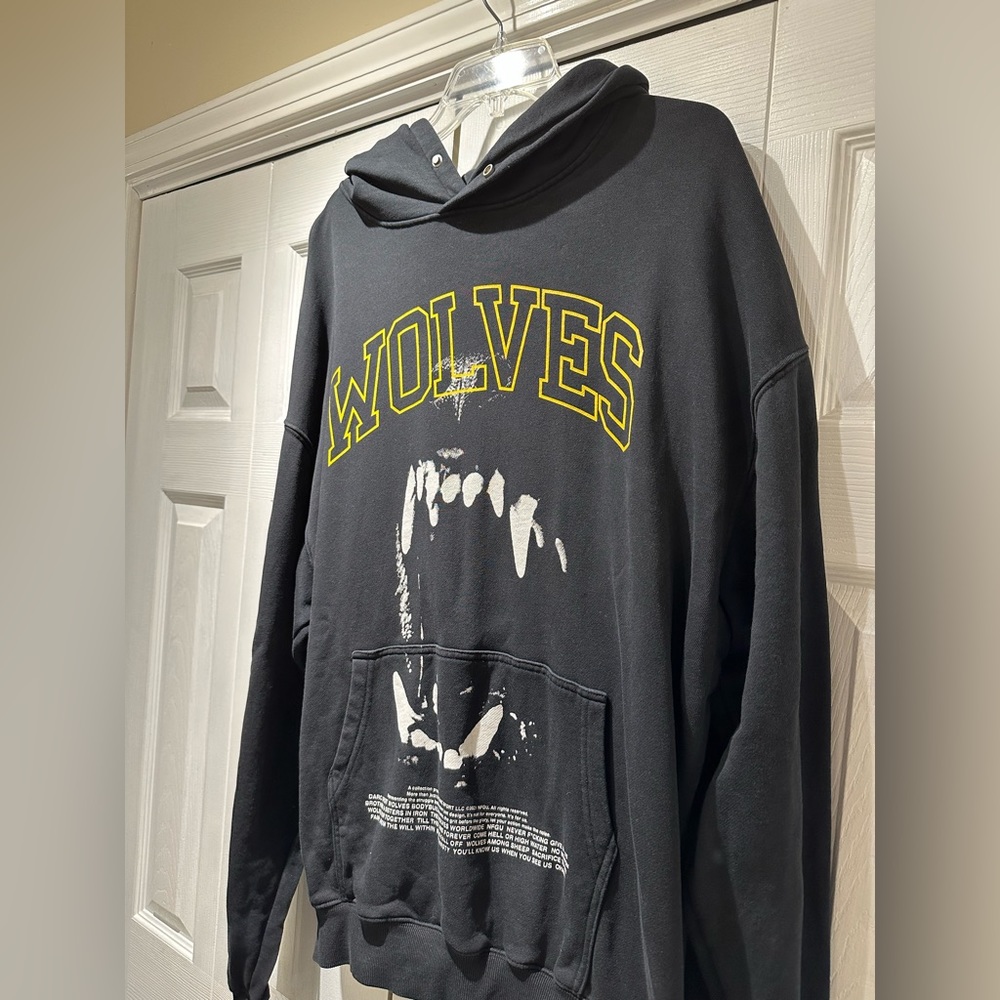 Darc Sport Black & Yellow Wolves Premium Graphic Hoodie